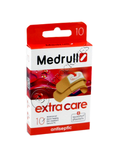 Emplastru MEDRULL Extra Care (1.9x7.2 cm-6 buc, 2.5x7.2 cm-4 buc.) № 10