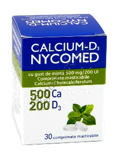 Calcium-D3 Nycomed cu gust de menta