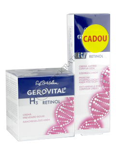 Gerovital H3 Retinol pachet promo crema preven.ridurilor 50 ml+crema antirid contur ochi 15 ml