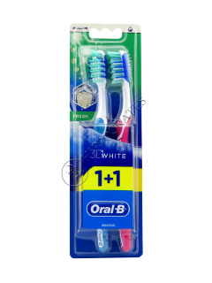 Зубная щетка Oral-B 3D White Fresh 40 Medium 1+1