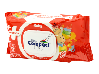 Servetele umede p/u copii ULTRA COMPACT Ecopac cu capac