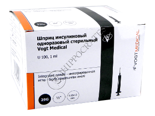 Seringi pentru insulina  U-100 1 ml № 100 (cu ac 29 G)