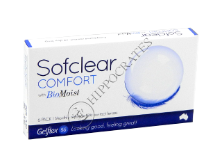 Контактные линзы Sofclear Comfort 1 luna -6,50