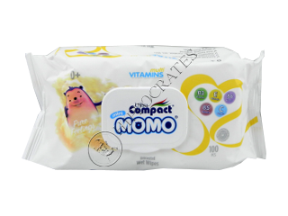 Servetele umede p/ru copii ULTRA COMPACT MOMO MINI Multivitamin cu capac