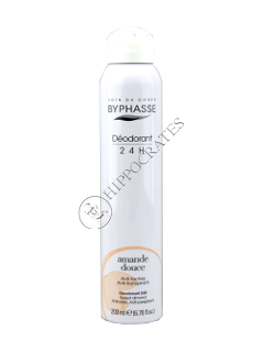 Byphasse Deodorant Spray 24H Unisex Sweet Almond