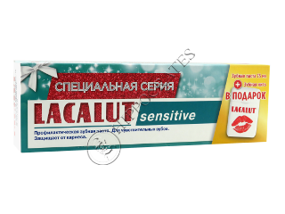 Зуб. паста Lacalut Sensitive + зубная нить