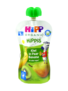 HIPPiS Para cu banana - Kiwi (6 luni) 100 g /8527/
