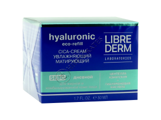 Librederm Hyaluronic Eco-refill Cica-crema de zi hidratanta, matifianta, pentru tenul gras