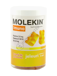 Molekin Imuno jeleuri cu aroma de portocale 3 ani+