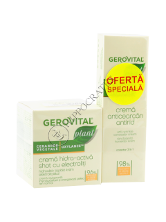 Gerovital Plant Pachet Promo crema  Hidra-Activa Shot + crema anticercan