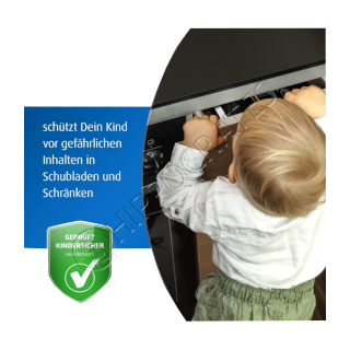 /files/product/49315.png Замок безопасности для ящиков и дверец шкафа с набором для сборки, Reer 71110