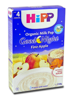 ХИПП Органическая молочная каша Спокойной ночи с сухариками и бананом ( с 4-ех месяцев) 250 гр/2963