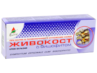 Eliksir Jivocost (Tataneasa) crema-balsam cu bishofite la dureri in coloană vertebrală