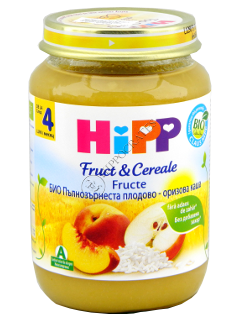 HIPP FructCereale Mar-Piersica cu orez (4 luni) 190 g /4703/
