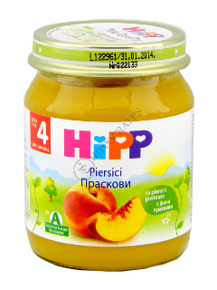 HIPP Fructe, Persici (4 luni) 125 g /4202/