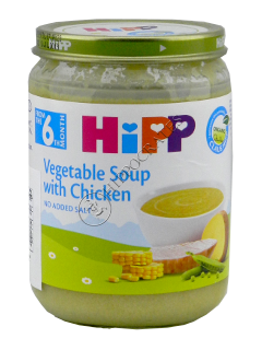 HIPP Supa de legume cu carne de gaina (6 luni) 190 g /7973/