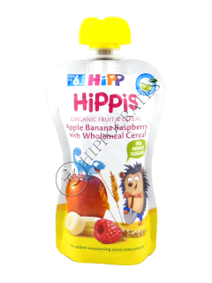 HIPPiS FructCereale Mar-banana -zmeura (6 luni) 100 g /8534/