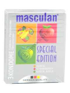 Prezervative Masculan FRUTTI EDITION (capsuna+mar verde)