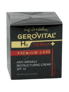 Геровитал H3 Derma+ Premium Care крем для морщин реструктурирующий SPF 10