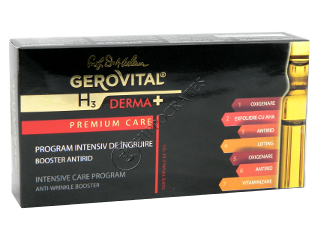 Геровитал H3 Derma+ Premium Care интенсивная программа против морщин 7 амп.