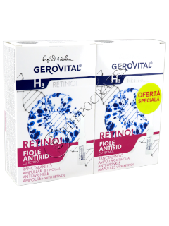 Gerovital H3 Retinol Pachet Promo fiole antirid cu retinol 10 2 ml+fiole antirid cu retinol 10 2 ml