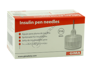 Иголка для шприц-ручки для инсулина Gima 31G x 6 мм (23842)