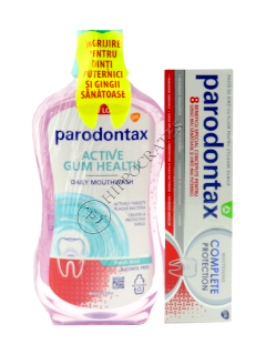 Pasta de dinti Parodontax Complete Protection Whitening + apa de gura Daily