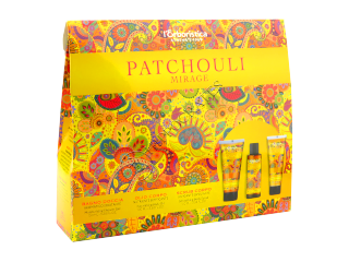 Athena s Set Patchouli Mirage: Gel de dus + Ulei parfumat corp + Scrab corp