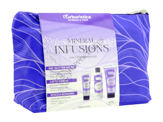 Athena s Set Mineral Infusion: Gel de dus + Lapte de corp + Glitter fata corp