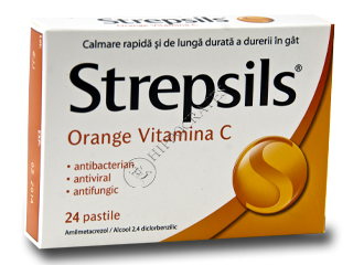 Стрепсилс оранж с витамином С